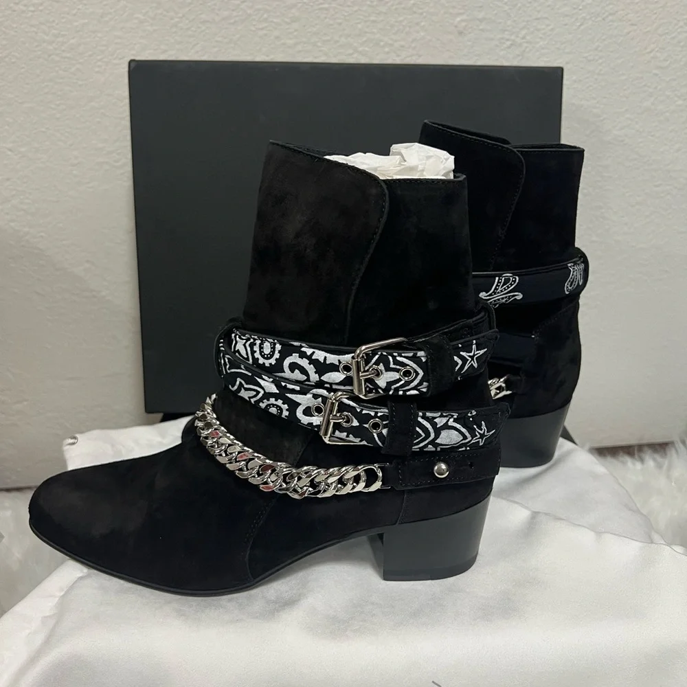 🌸 🔥💫AMIRI Bandana Buckle Boots - Picture 12 of 16